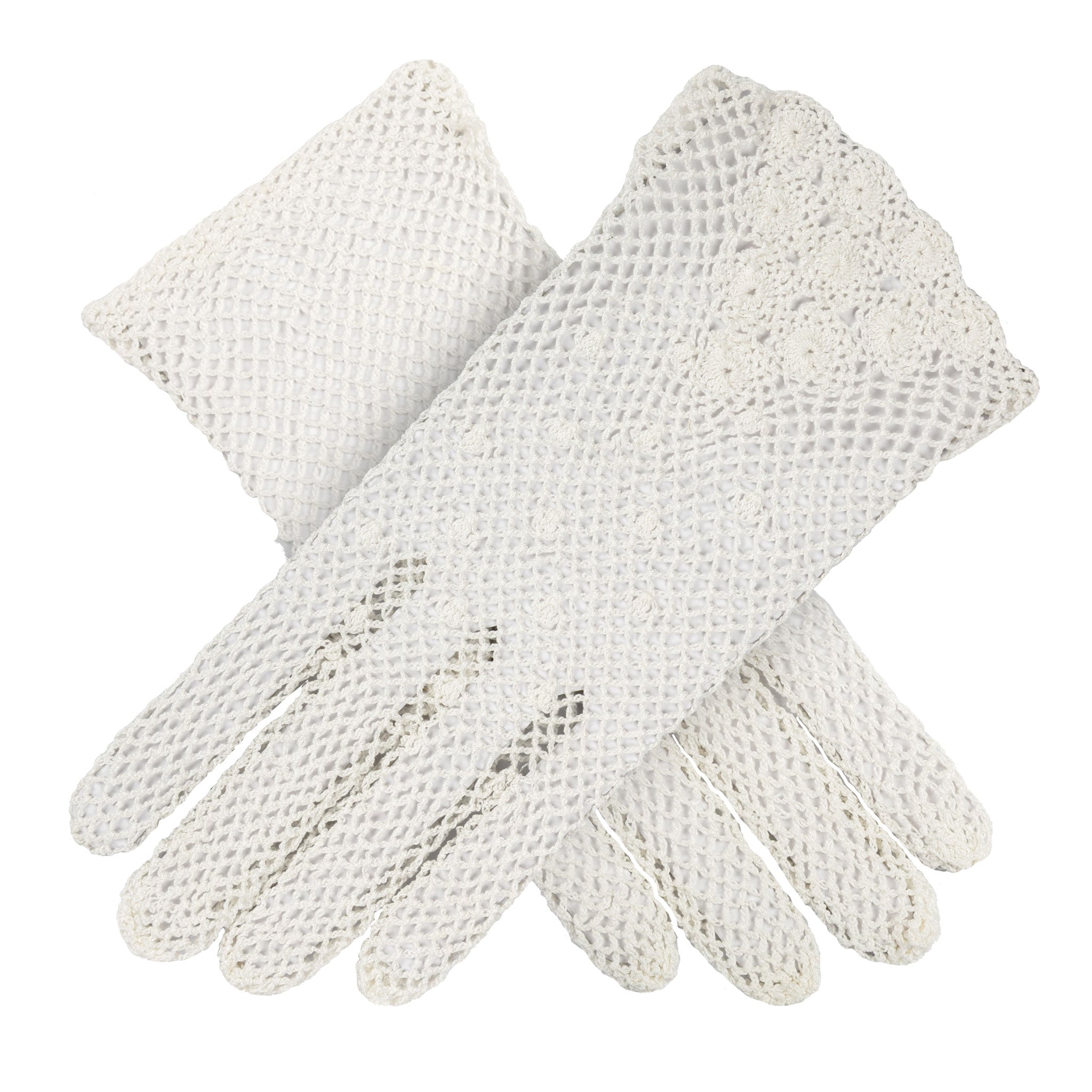 Häkelhandschuhe aus Baumwolle für Damen