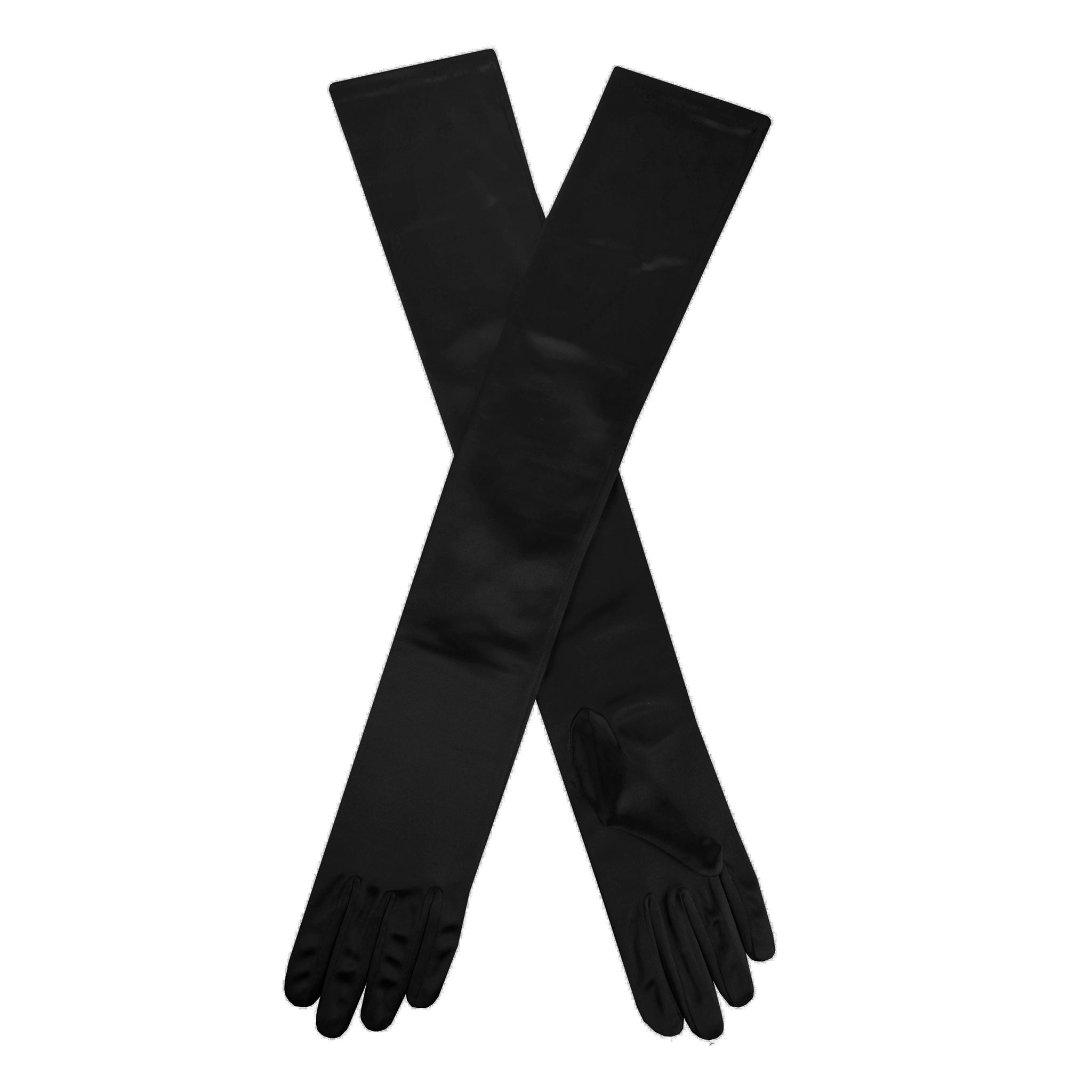 Damen Lange Vollständige Satin Abendhandschuhe