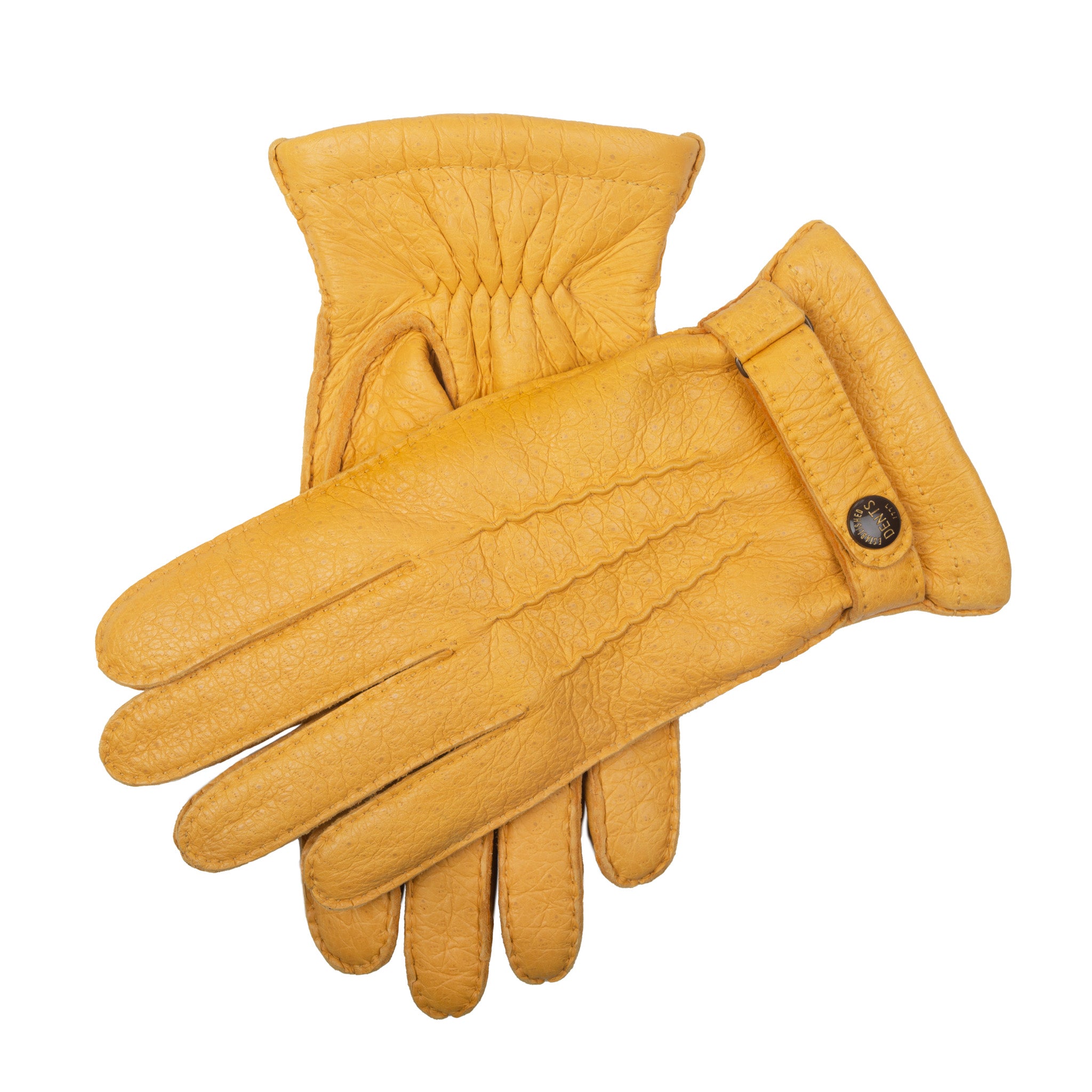 handgenähte handschuhe Herren Heritage handgenähte Dreipunkt-Vicuña-gefütterte Peccary-Lederh
