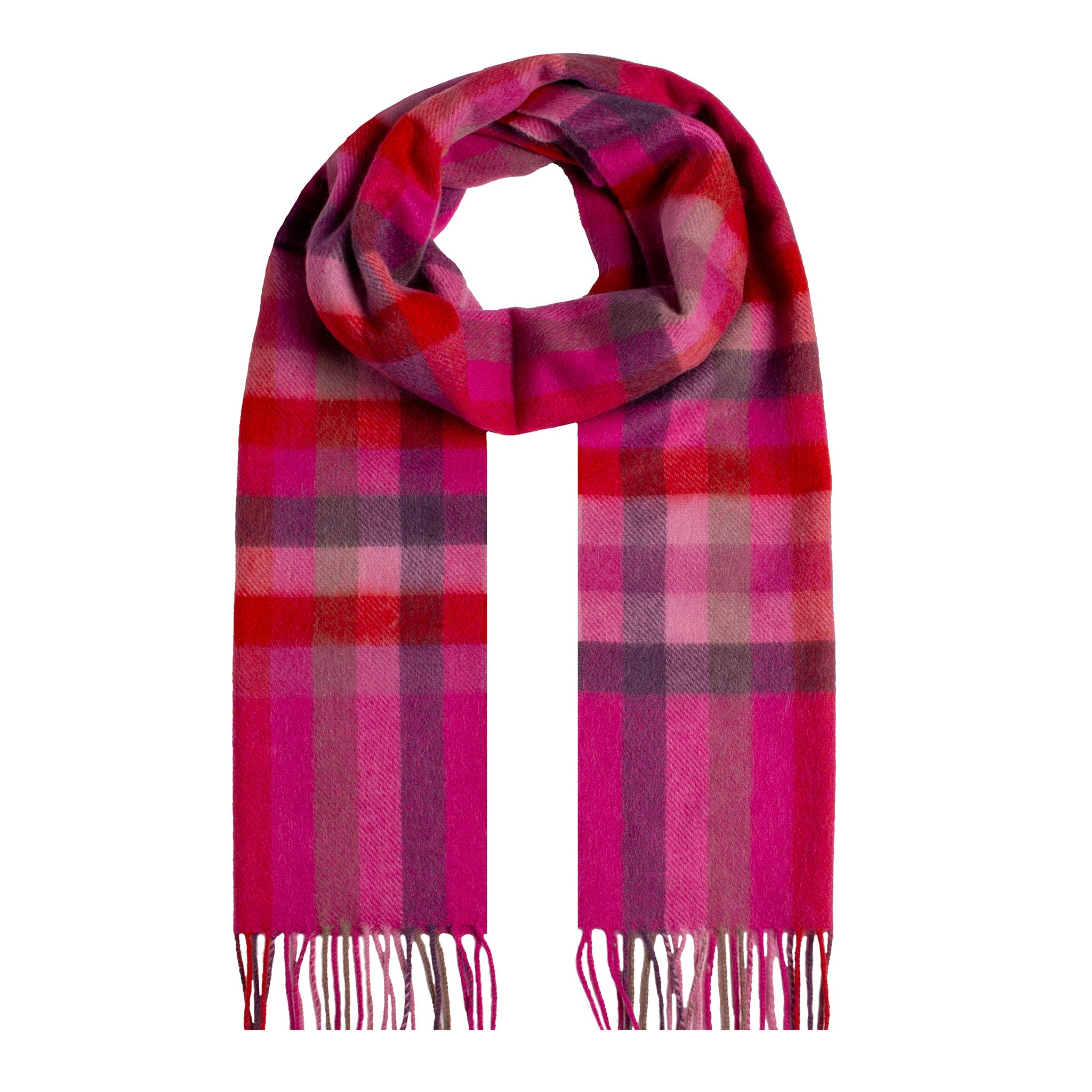 Pink plaid cashmere scarf hotsell