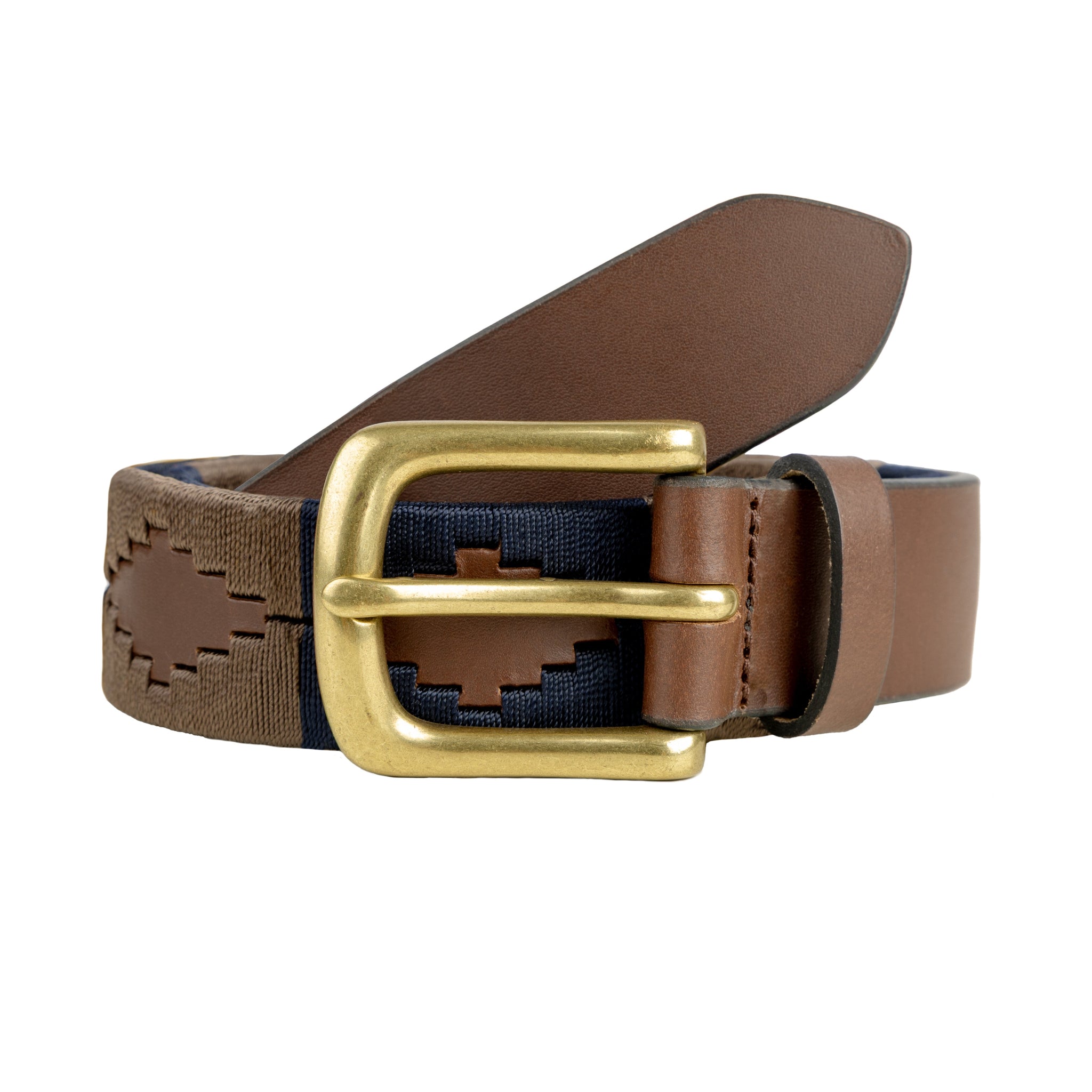 6828 Interchangeable Hand-stitched Polo Belt- Crafted From Full-grain Full Grain Leather Belt (Brown) main image 4