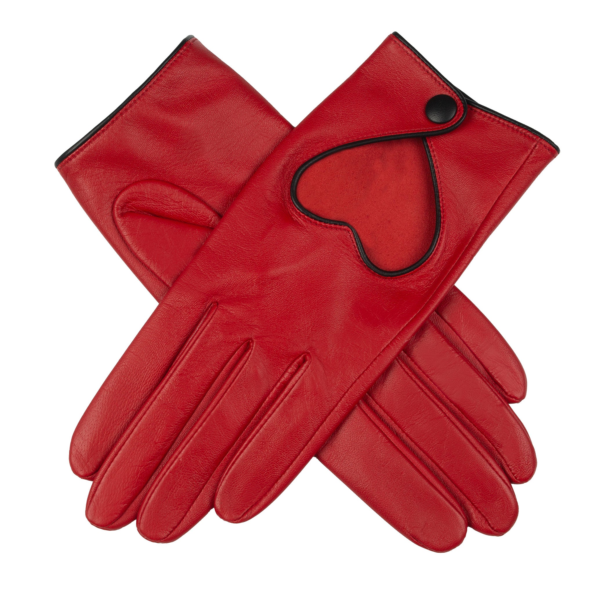lederimitat handschuhe Juliet | Damen Herz Leder Fahrhandschuhe