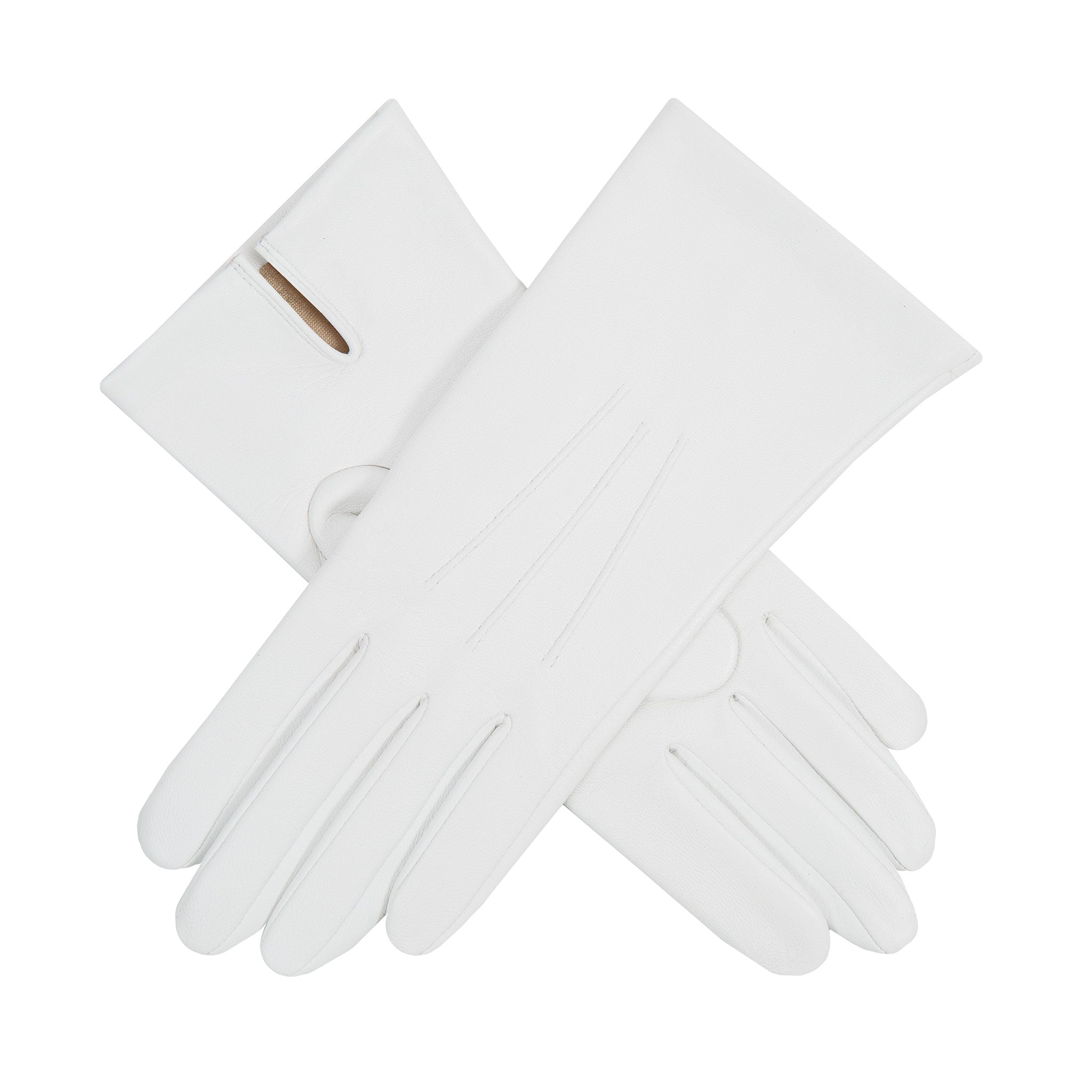 lammleder handschuhe damen Damen-Dreipunkt-Handschuhe aus seidengefüttertem Leder