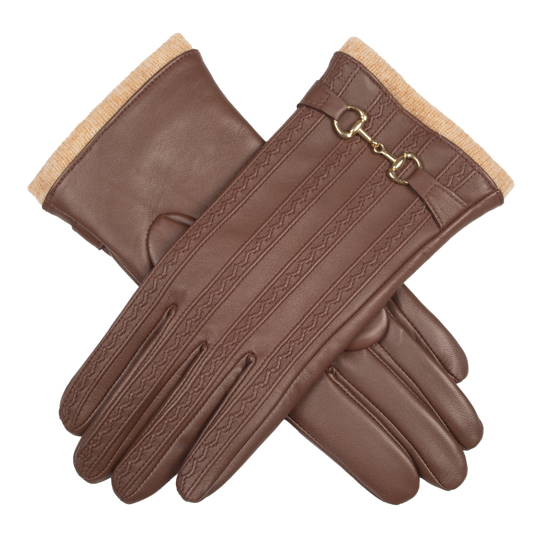 handschuhe wasserdicht touchscreen Damen Touchscreen Wasserabweisende Lederhandschuhe mit Wollfutter und  Ziernähten