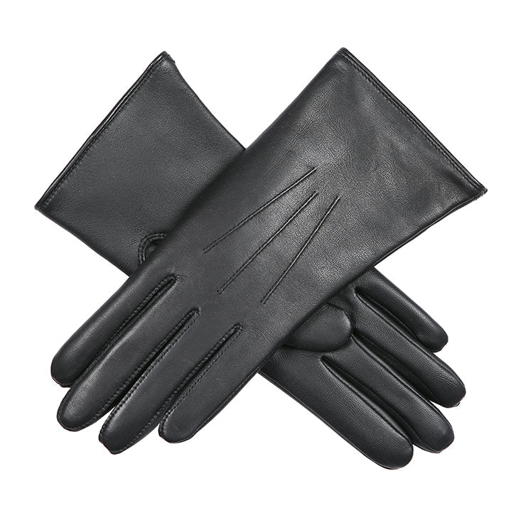 dents handschuhe damen Damen-Heritage-Touchscreen-Dreipunkt-Lederhandschuhe mit Pelzfutter