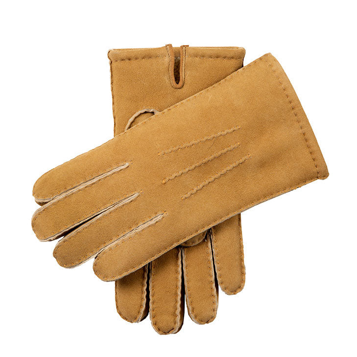 Handgenähte Dreipunkt-Lammfellhandschuhe für Herren