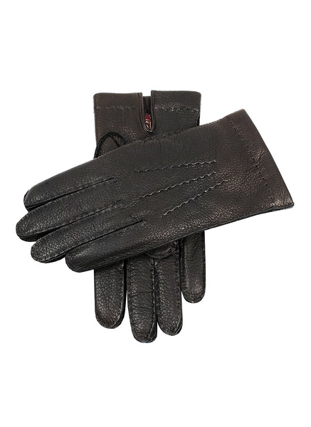 Men’s Heritage Handsewn Three-Point Cashmere-Lined Deerskin Leather Gloves