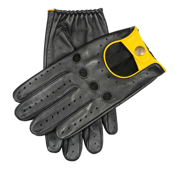 handschuhe autofahren Dreifarbige Touchscreen-Fahrhandschuhe für Herren aus Leder