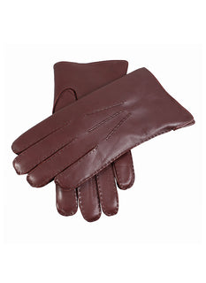 Men's Handsewn Three-Point Fur-Lined Leather Gloves