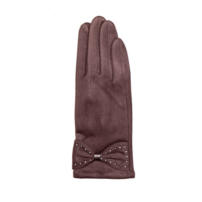 handschuhe handy tauglich Touchscreen-Handschuhe für Damen mit Veloursfutter und Wildlederimitat