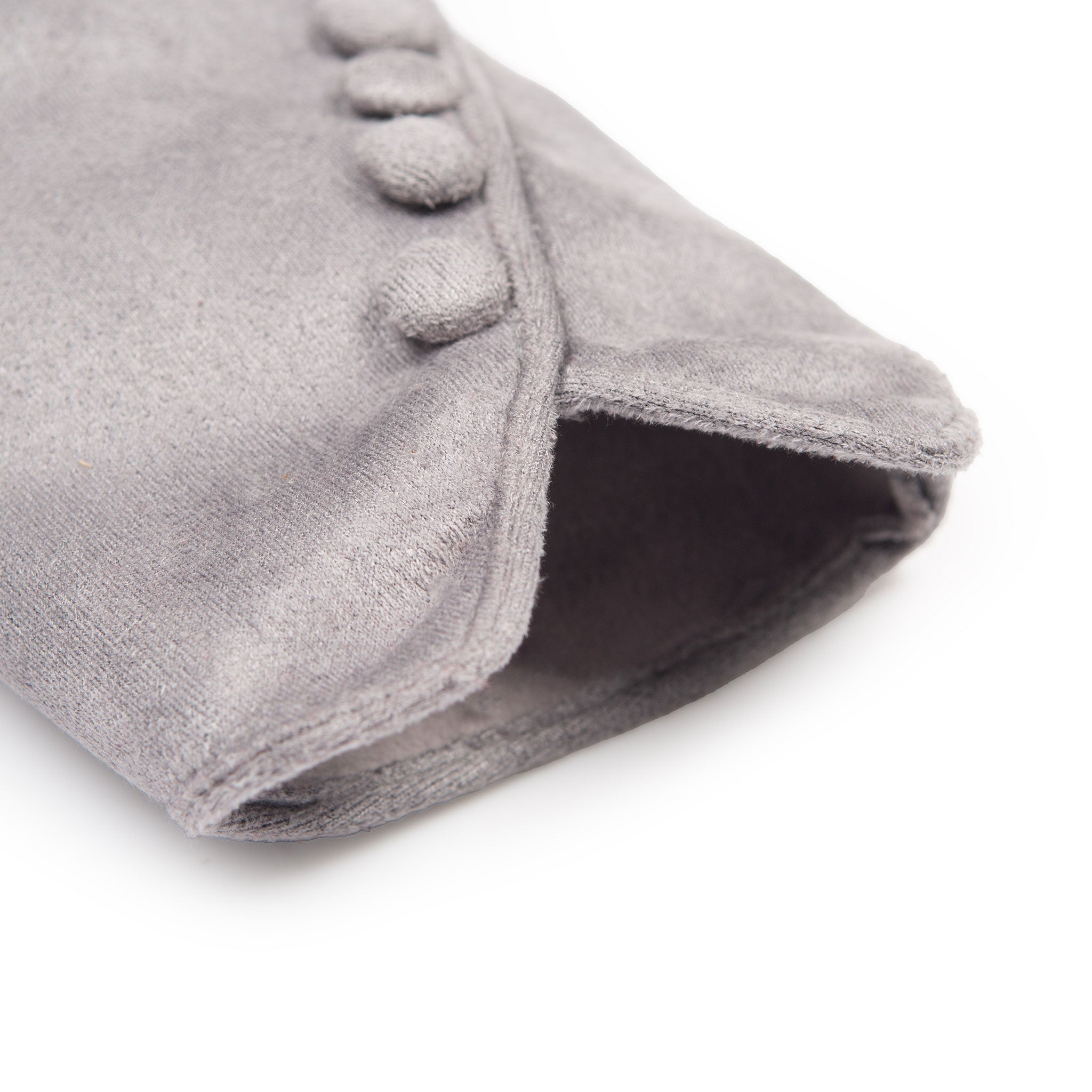 handschuhe wildleder grau Damen Handschuhe aus Kunstwildleder mit Knöpfen