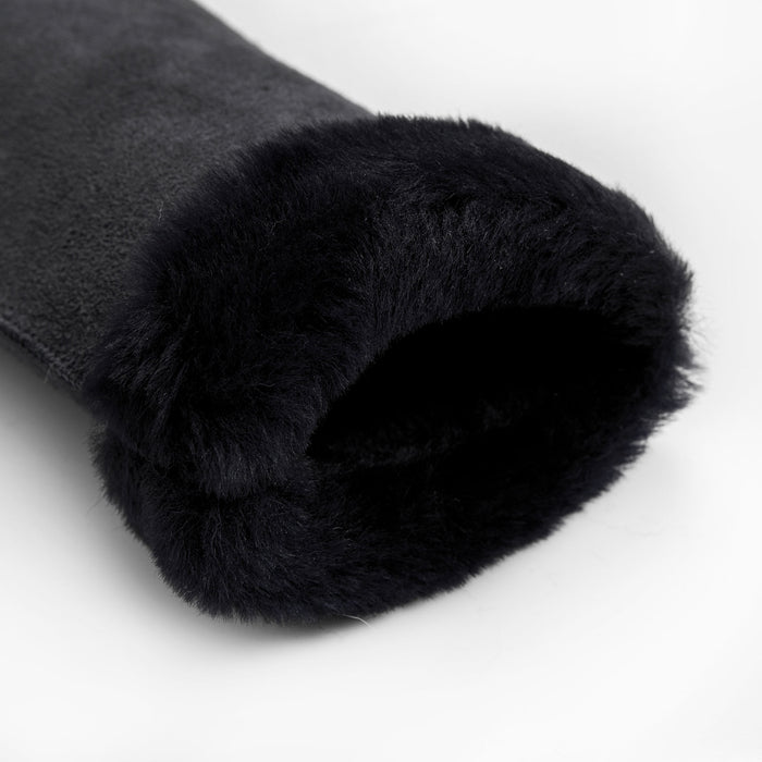 fingerlose handschuhe fell Fingerlose Lammfell-Fäustlinge für Damen