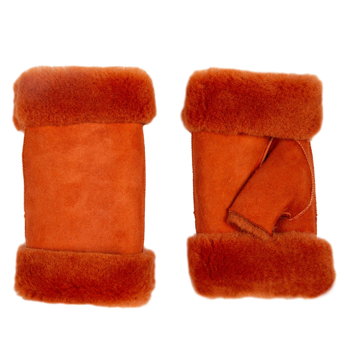 fingerlose lammfell handschuhe Fingerlose Lammfell-Fäustlinge für Damen