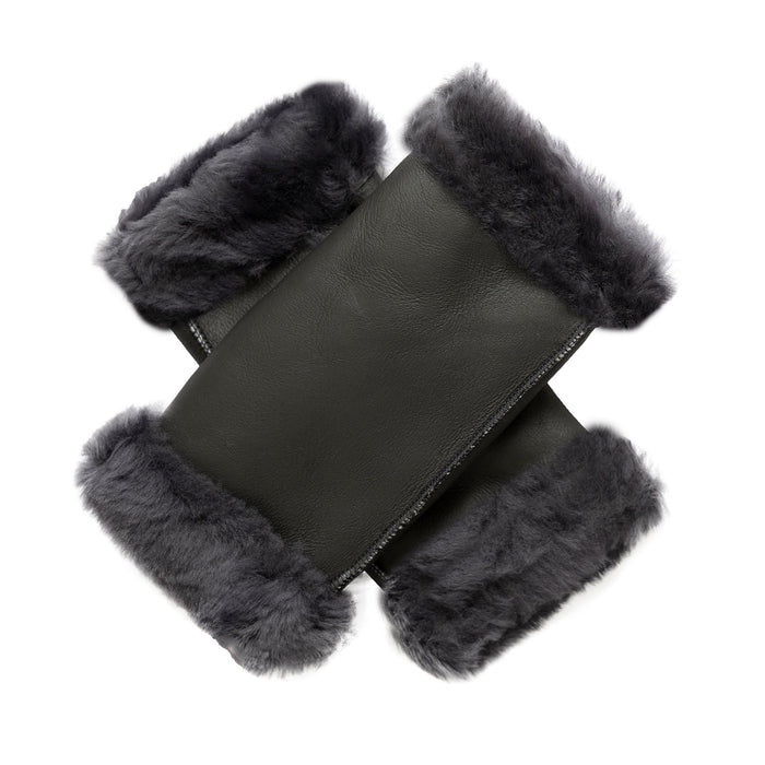 fingerlose handschuhe fell Fingerlose Lammfell-Fäustlinge für Damen