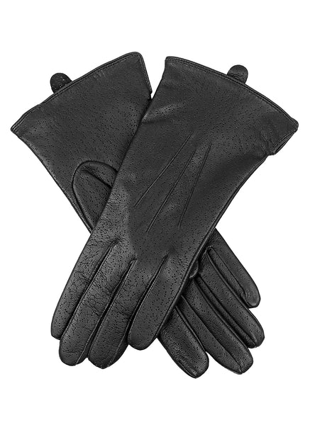Women's Three-Point Imitation Peccary Leather Gloves