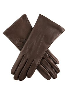 Women's Three-Point Cashmere-Lined Leather Gloves
