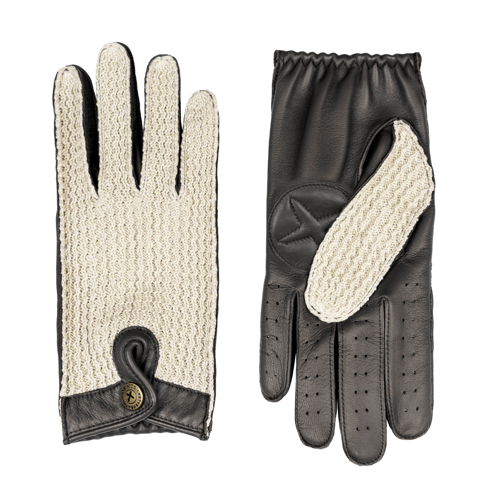 Herren The Suited Racer Touchscreen Häkel-Rücken Leder Fahrhandschuhe