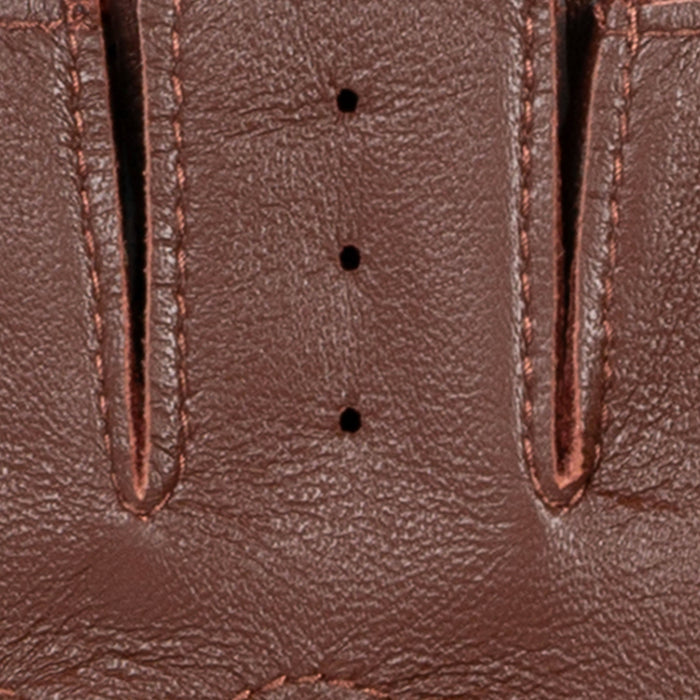 Men's Fingerless Leather Driving Gloves in English Tan fingers
