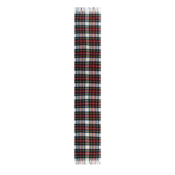 Men's Heritage Tartan Check Cashmere Scarf with Tassels in Dress Stewart Length