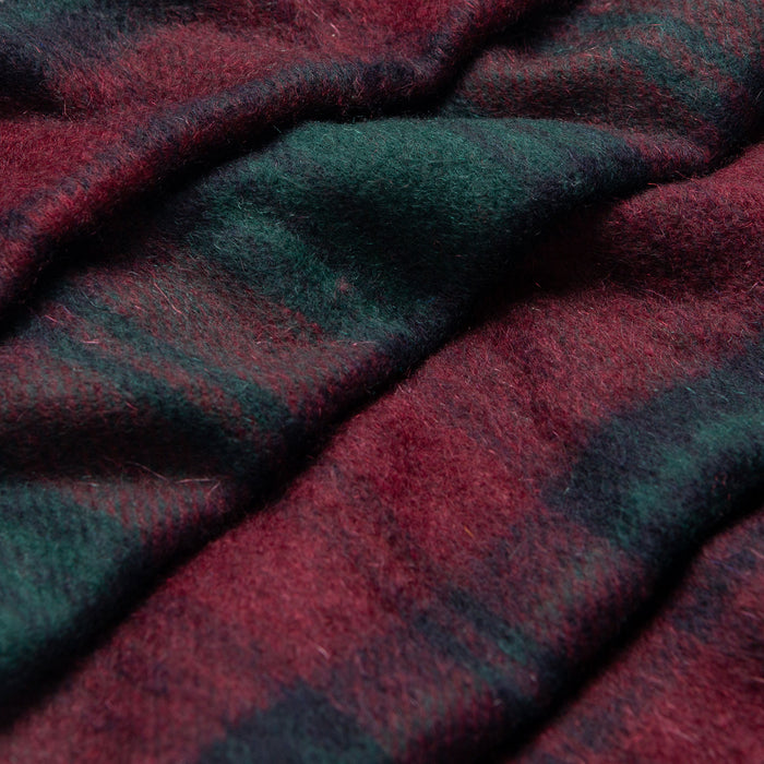 Men's Heritage Tartan Check Cashmere Scarf with Tassels in Lindsay Closeup