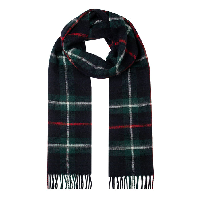 Men's Heritage Tartan Check Cashmere Scarf with Tassels in Mackenzie Loop