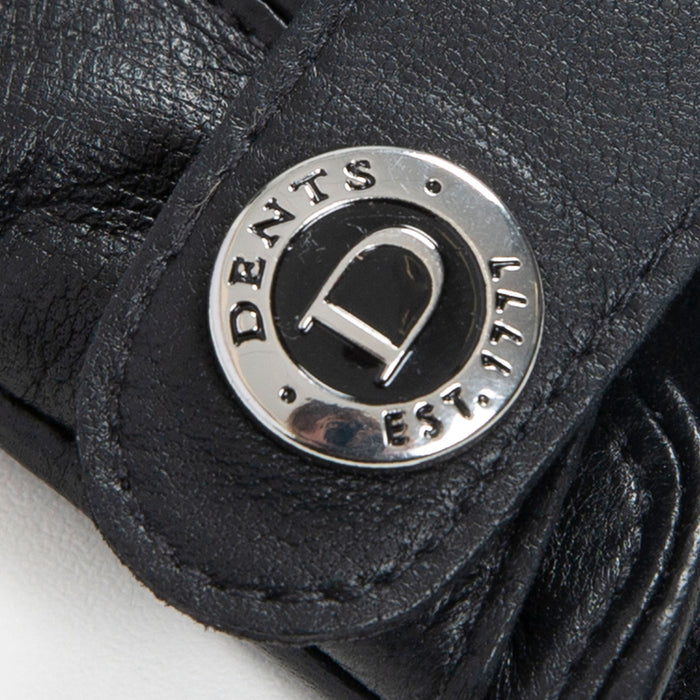 Men's leather watch gloves in black dents logo 