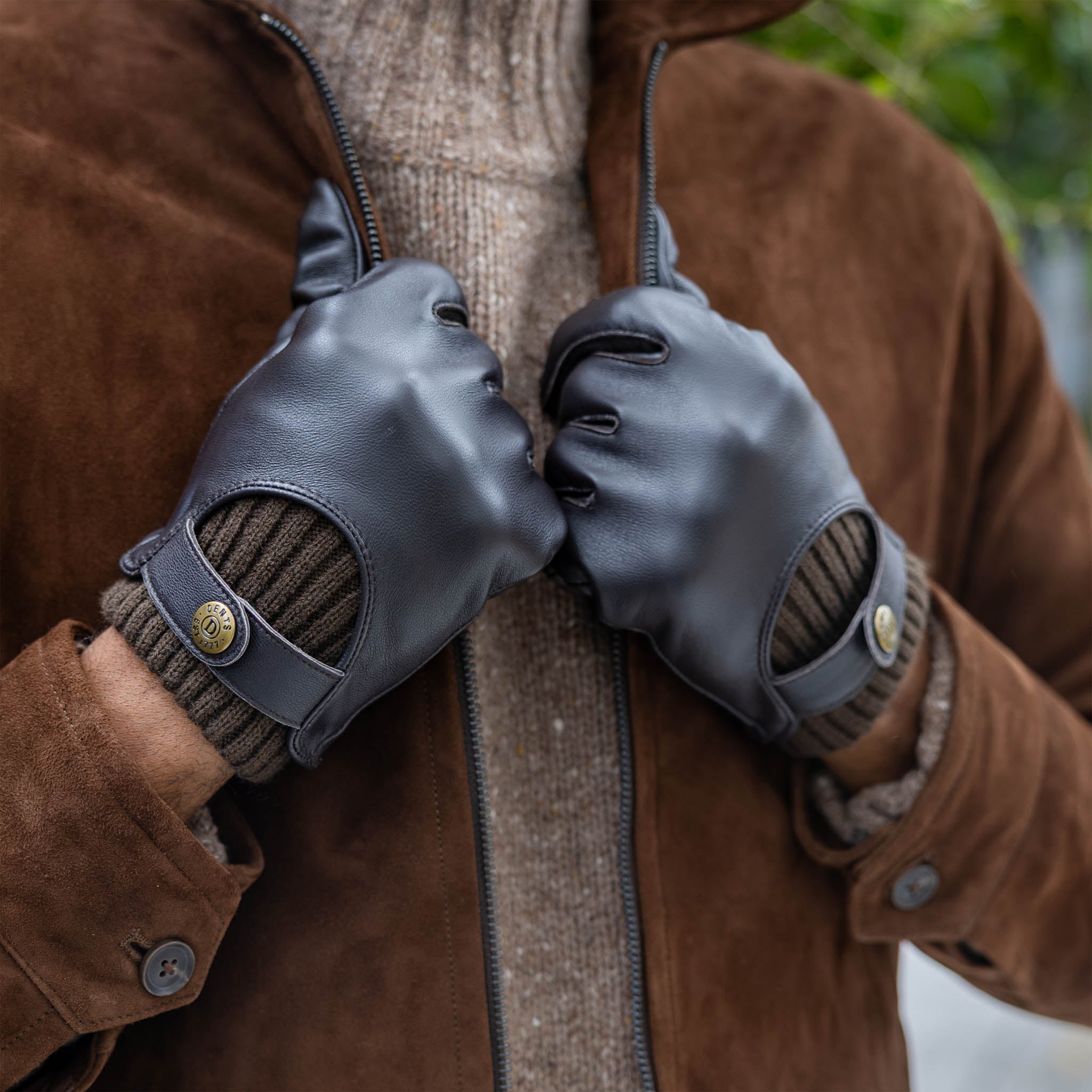 小物 WASHABLE LEATHER GLOVES-[BUSINESS] Buxton | Men's Touchscreen Leather Gloves | Dents