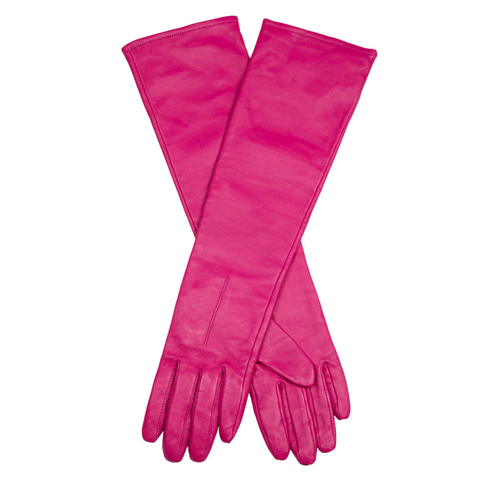 handschuhe lang pink Mein | Frauen Single Point Lange Lederhandschuhe