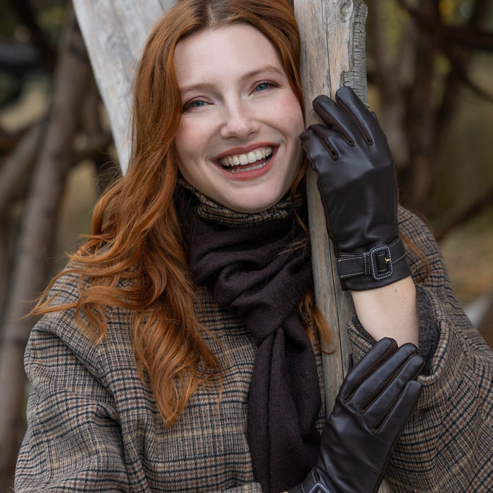 Unisex Luxury Plain Cashmere Scarf Dents - Main Image