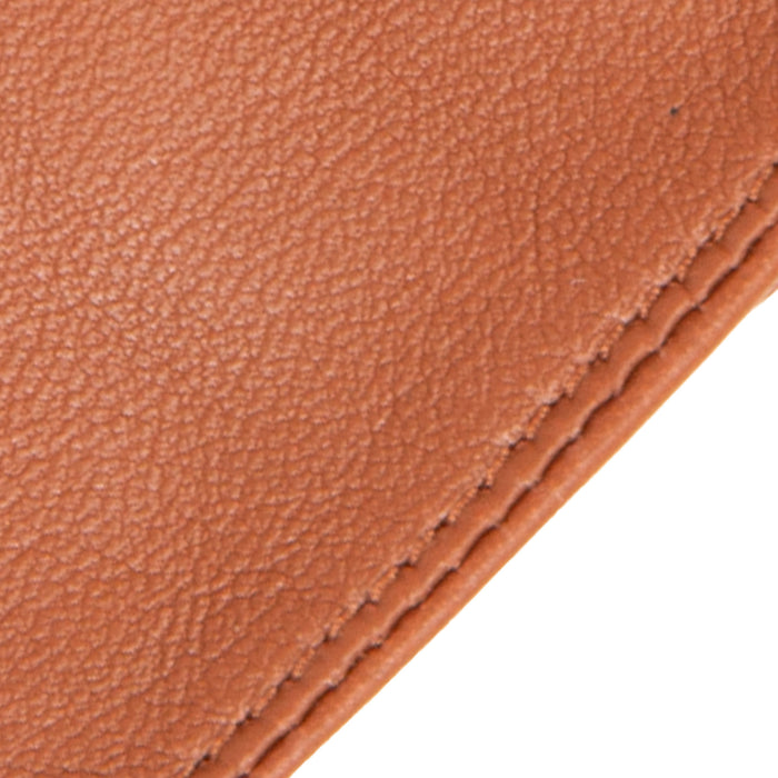 Women's Fingerless Leather Driving Gloves in Cognac side closeup