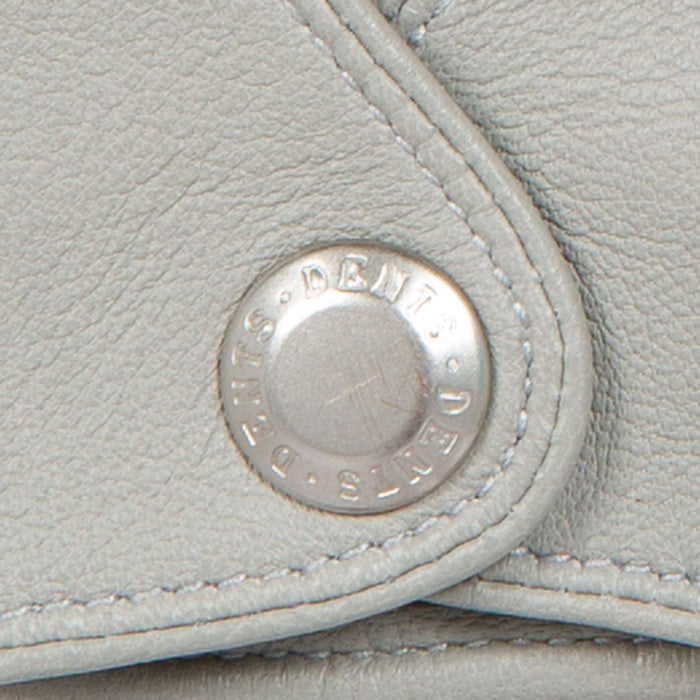 Women's Fingerless Leather Driving Gloves in Dove Grey stud