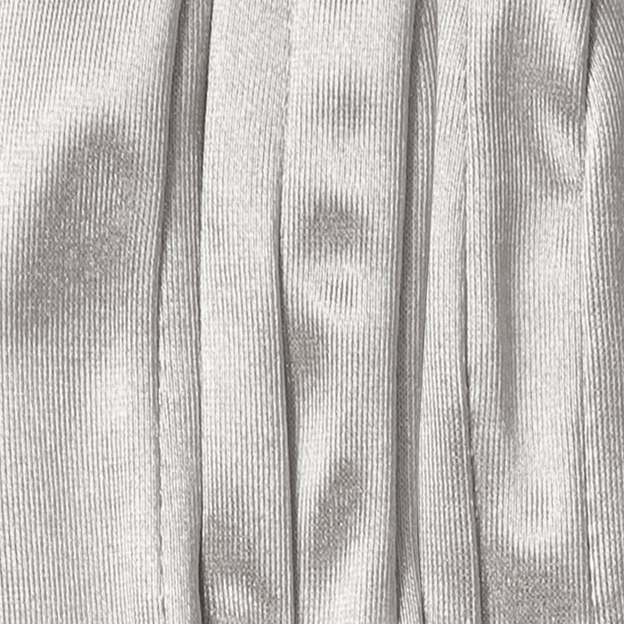 Women's long above-elbow satin gloves in silver grey - stitching of the fingers