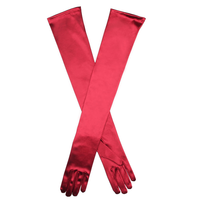 oberarmlange handschuhe Damen Lange Vollständige Satin Abendhandschuhe