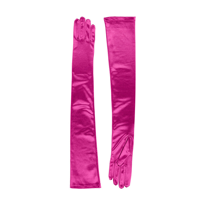 rote satin handschuhe lang Damen Lange Vollständige Satin Abendhandschuhe