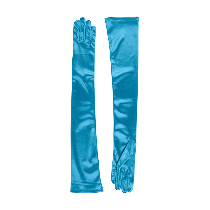 Damen Lange Vollständige Satin Abendhandschuhe