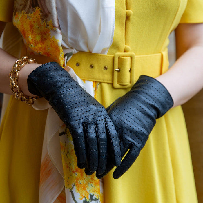 dents handschuhe damen Perforierte Lederhandschuhe für Damen
