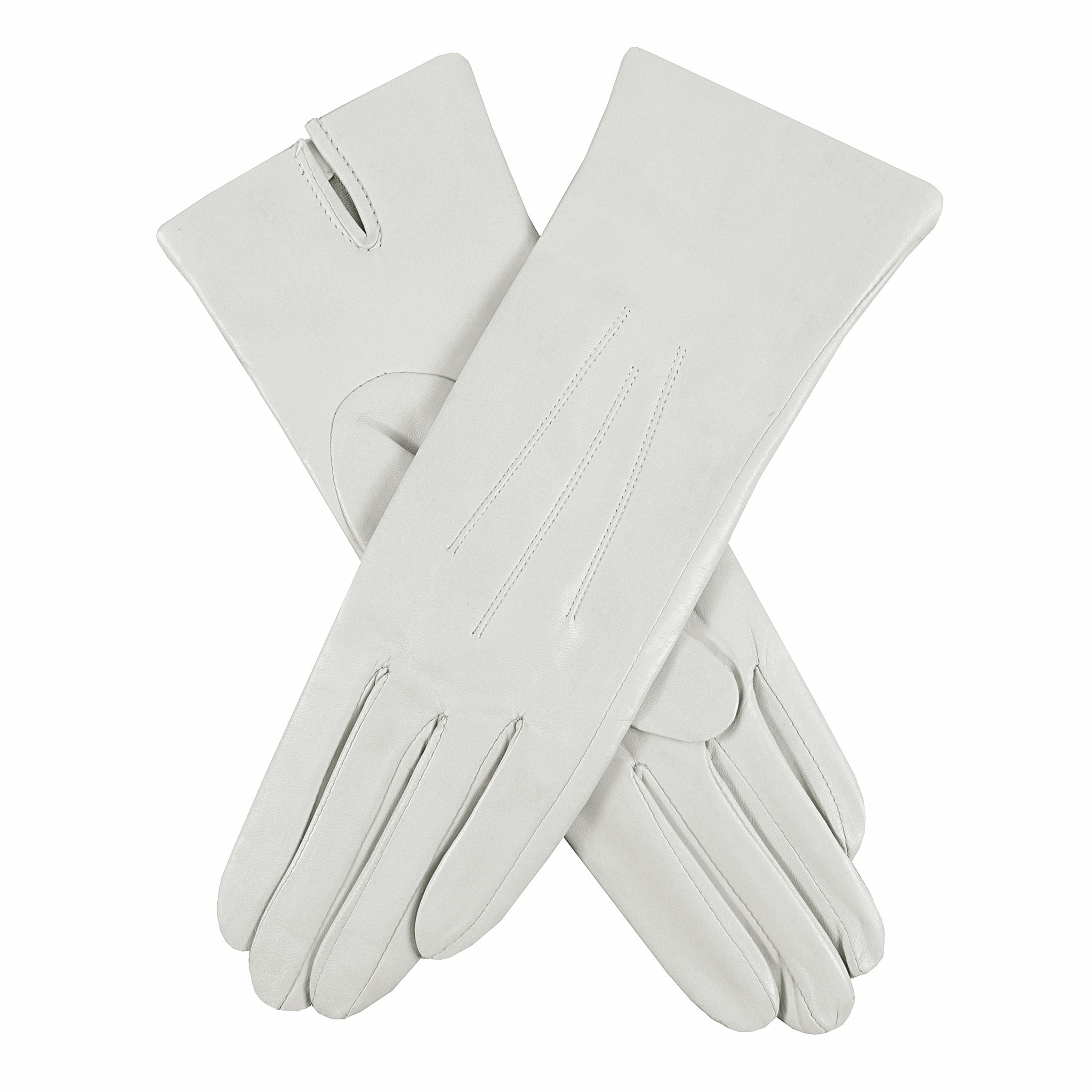 Damen-Dreipunkt-Handschuhe aus seidengefüttertem Leder