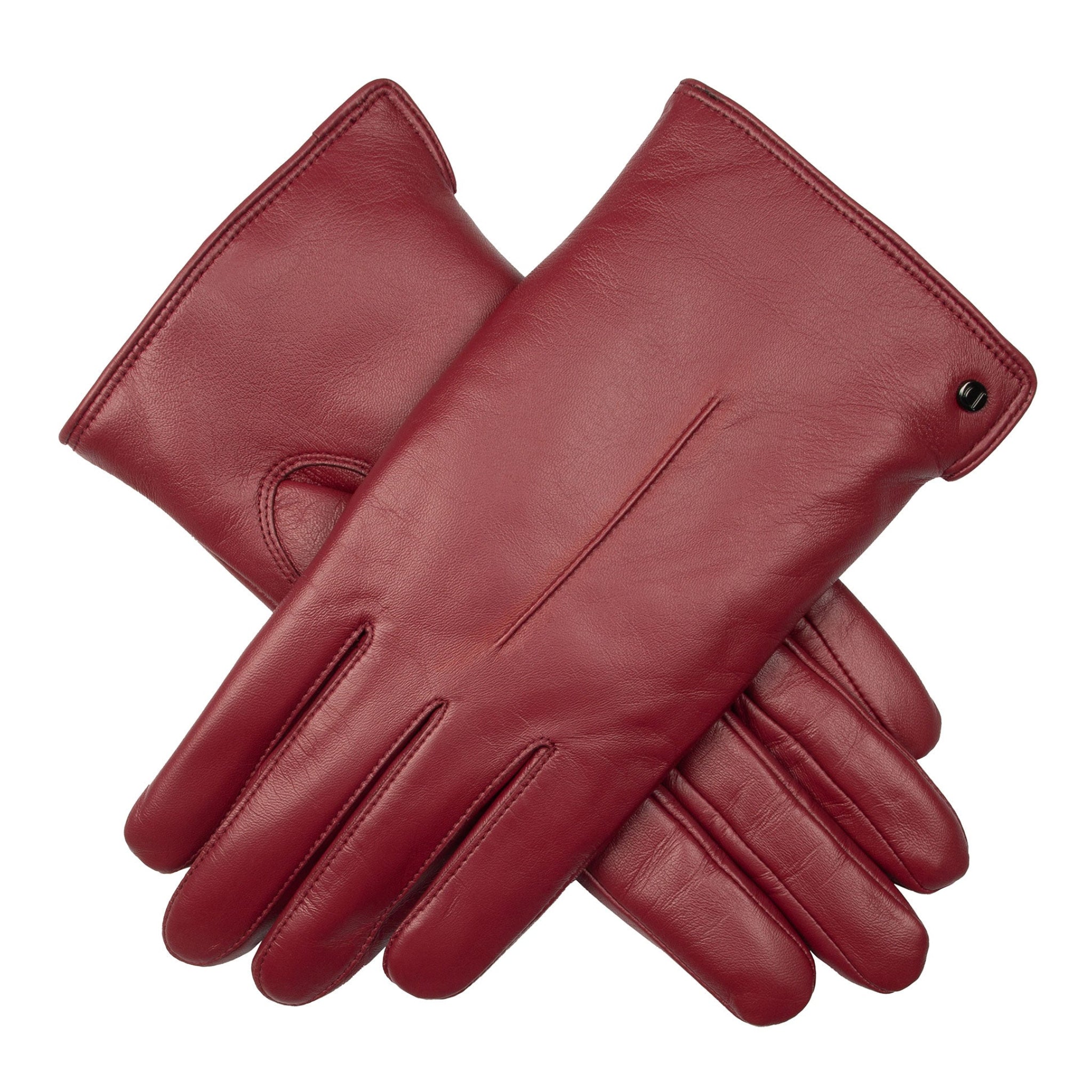 Women's Touchscreen Single-Point Lined Leather Gloves | Dents