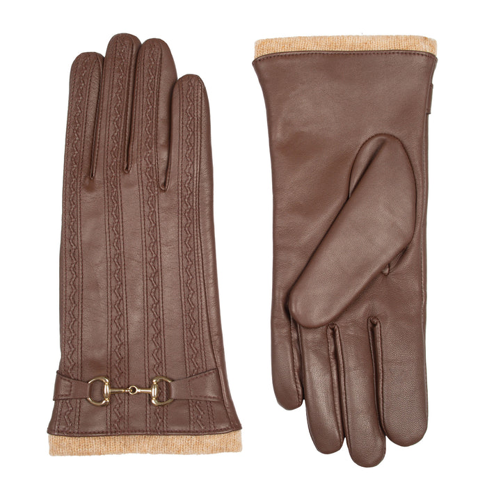 touchscreen fähige handschuhe Damen Wasserabweisende Lederhandschuhe mit Wollfutter und Ziernähten Farbe:GREEN Michael's Lap Time #topgear available-online