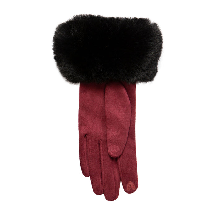 touchscreen handschuhe damen warm Damen-Touchscreen-Handschuhe aus Wildlederimitat mit Veloursfutter