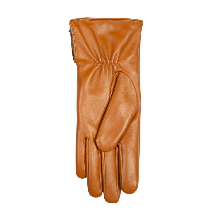 hundm handschuhe Damen-Touchscreen-Wasserabweisende Lederhandschuhe mit Kunstpelzfutter und  Knöpfen