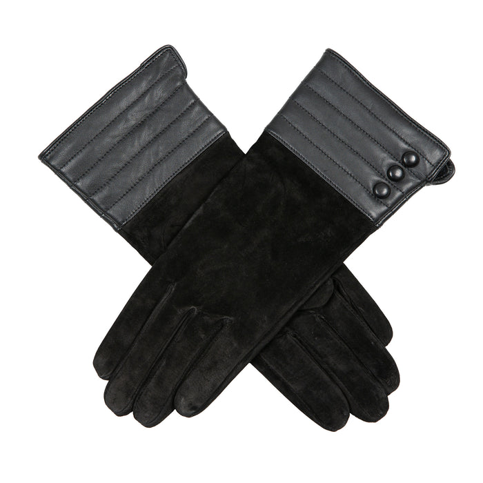 wildleder handschuhe damen schwarz Damen Touchscreen Wasserabweisende Gefütterte Wildlederhandschuhe mit