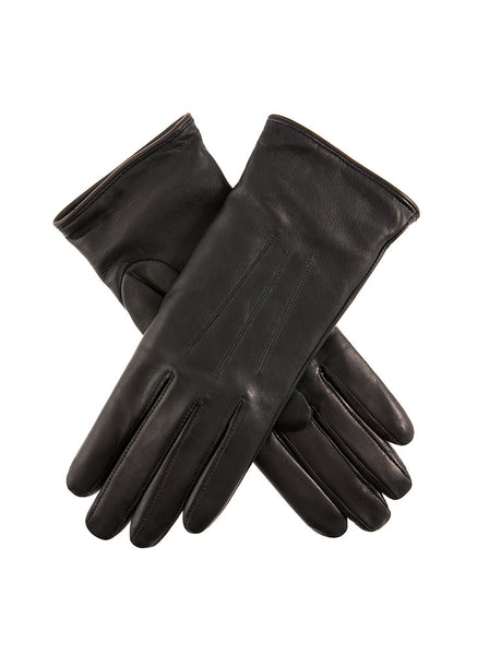 Women's Heritage Three-Point Lambswool-Lined Leather Gloves