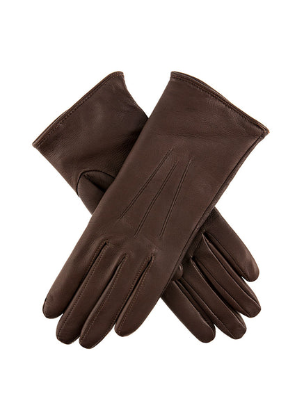 Women's Heritage Three-Point Lambswool-Lined Leather Gloves