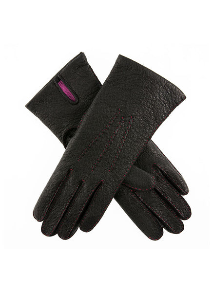 Women's Heritage Handsewn Three-Point Cashmere-Lined Peccary Leather Gloves