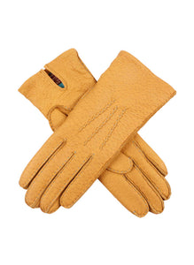 Women's Heritage Handsewn Three-Point Cashmere-Lined Peccary Leather Gloves