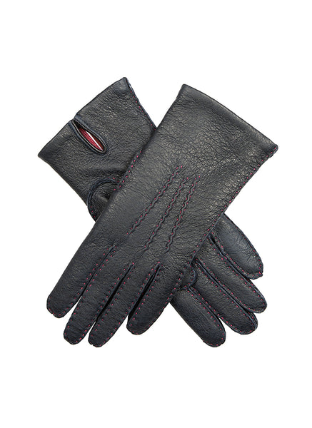 Women's Heritage Handsewn Three-Point Cashmere-Lined Peccary Leather Gloves