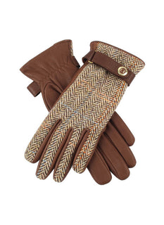 Women's Heritage Cashmere-Lined Harris Tweed and Deerskin Leather Gloves