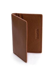 Men's Pebble Grain Leather Card Holder with RFID Blocking