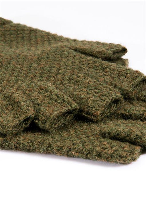 Olive Half finger knitted shooting gloves